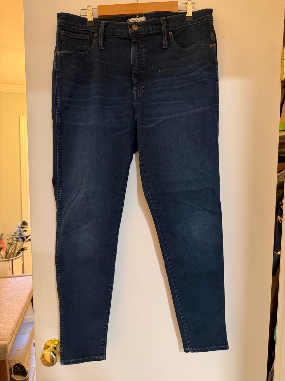 Madewell 10” High-Rise Skinny Jeans | Size 33 | Dark Wash